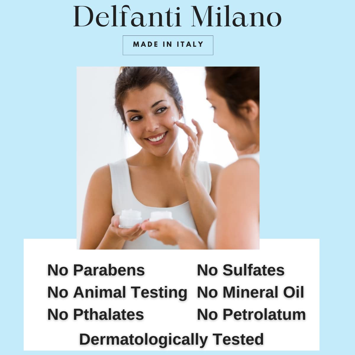 Delfanti-Milano Day Cream being applied for smooth, even absorption