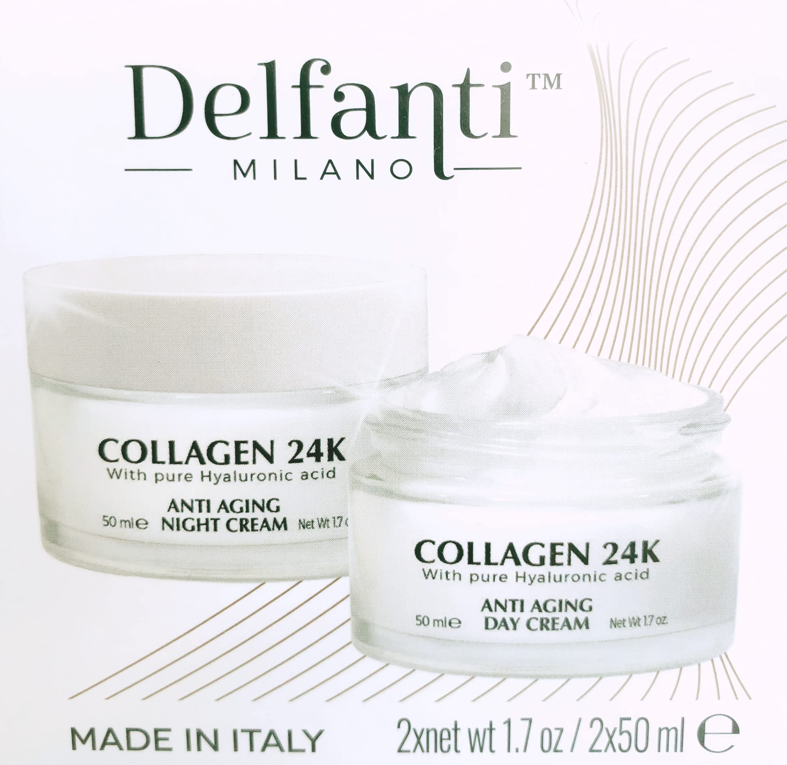 Delfanti Milano Night Cream jar closeup for overnight nourishment