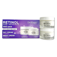 Delfanti-Milano Retinol Pro-Advance night cream jar supports skin renewal overnight.