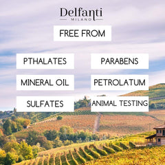 Delfanti Milano serum dropper closeup showing precise application.