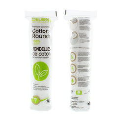Delon cotton rounds close-up shows plush, absorbent cotton fibers.