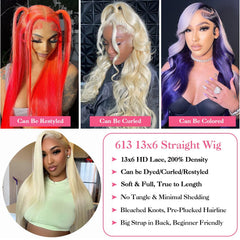 Glueless Deloni 613 front wig with adjustable straps for quick wear