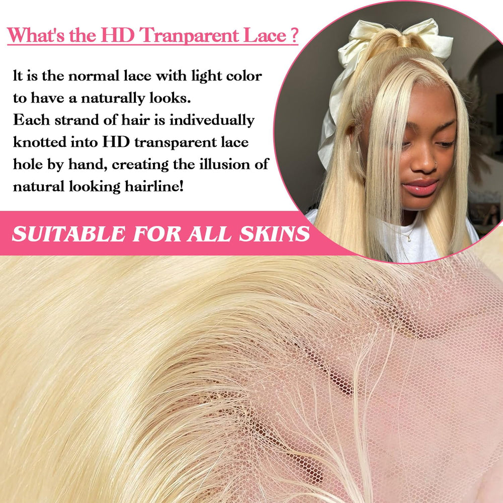 Pre-plucked natural hairline on Deloni 613 wig with baby hairs