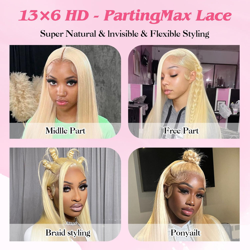 Straight blonde 613 wig from Deloni for sleek, modern styling