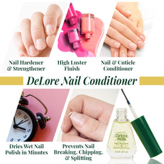 Delore Nails high-luster finish after application.