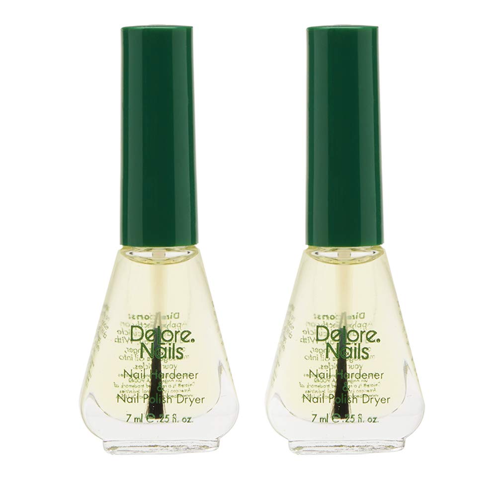 Delore Nails two-pack bottles for at-home nail care and polish setup.