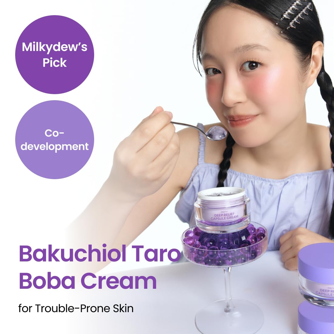 delphyr Deep Relief Capsule Cream being dispensed for targeted patch care
