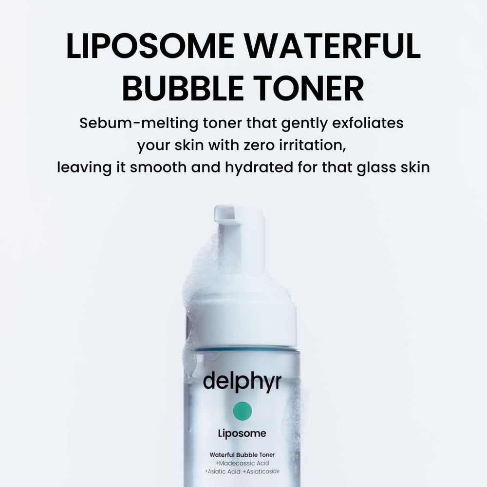 Delphyr Hydrating Foaming Toner foam application demonstrates quick absorption and a non-sticky finish