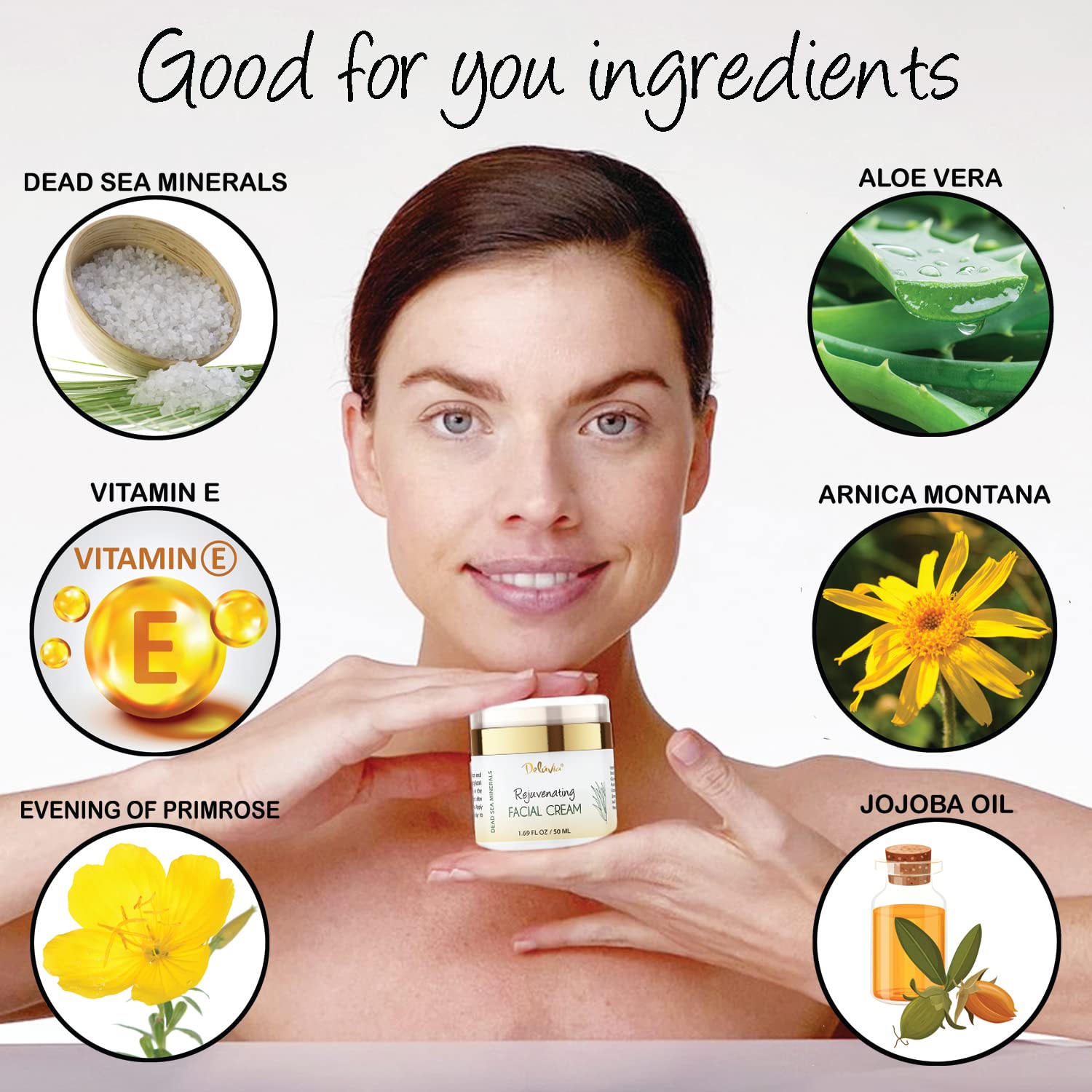 Delúvia soft skin after use with Rejuvenating Facial Cream
