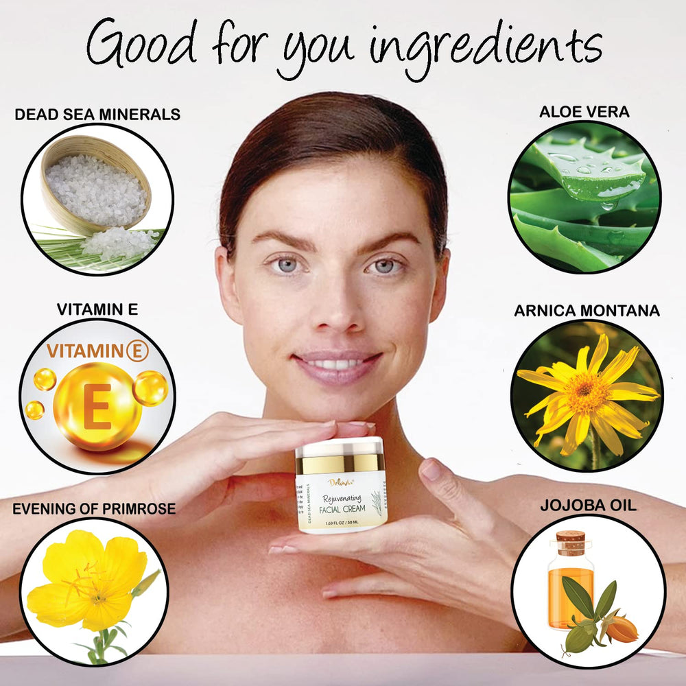 Delúvia soft skin after use with Rejuvenating Facial Cream