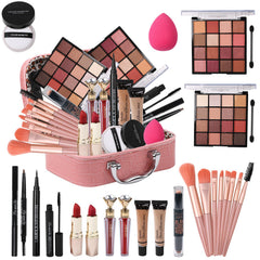 Delymol all-in-one makeup kit pink eyeshadow palette offers vibrant color for day-to-night looks.
