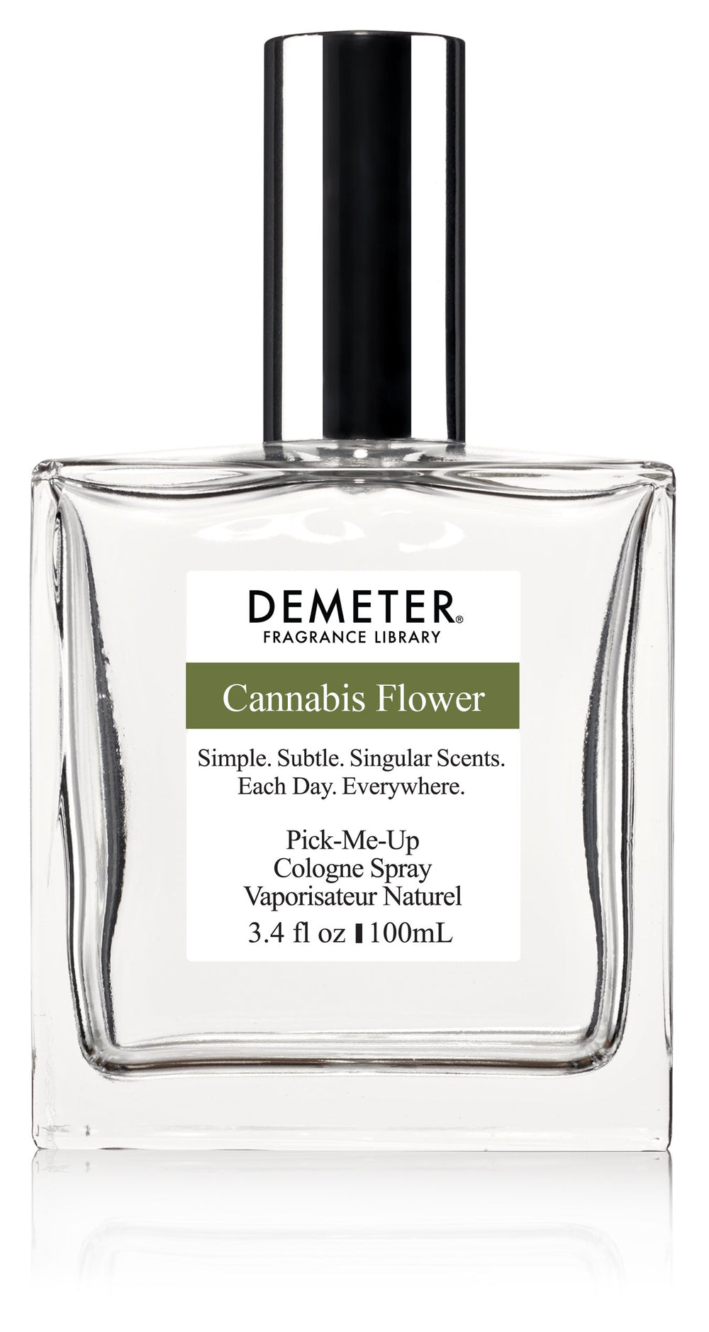 DEMETER Cannabis Flower bottle offers a unisex fragrance for daily wear and mood uplift.