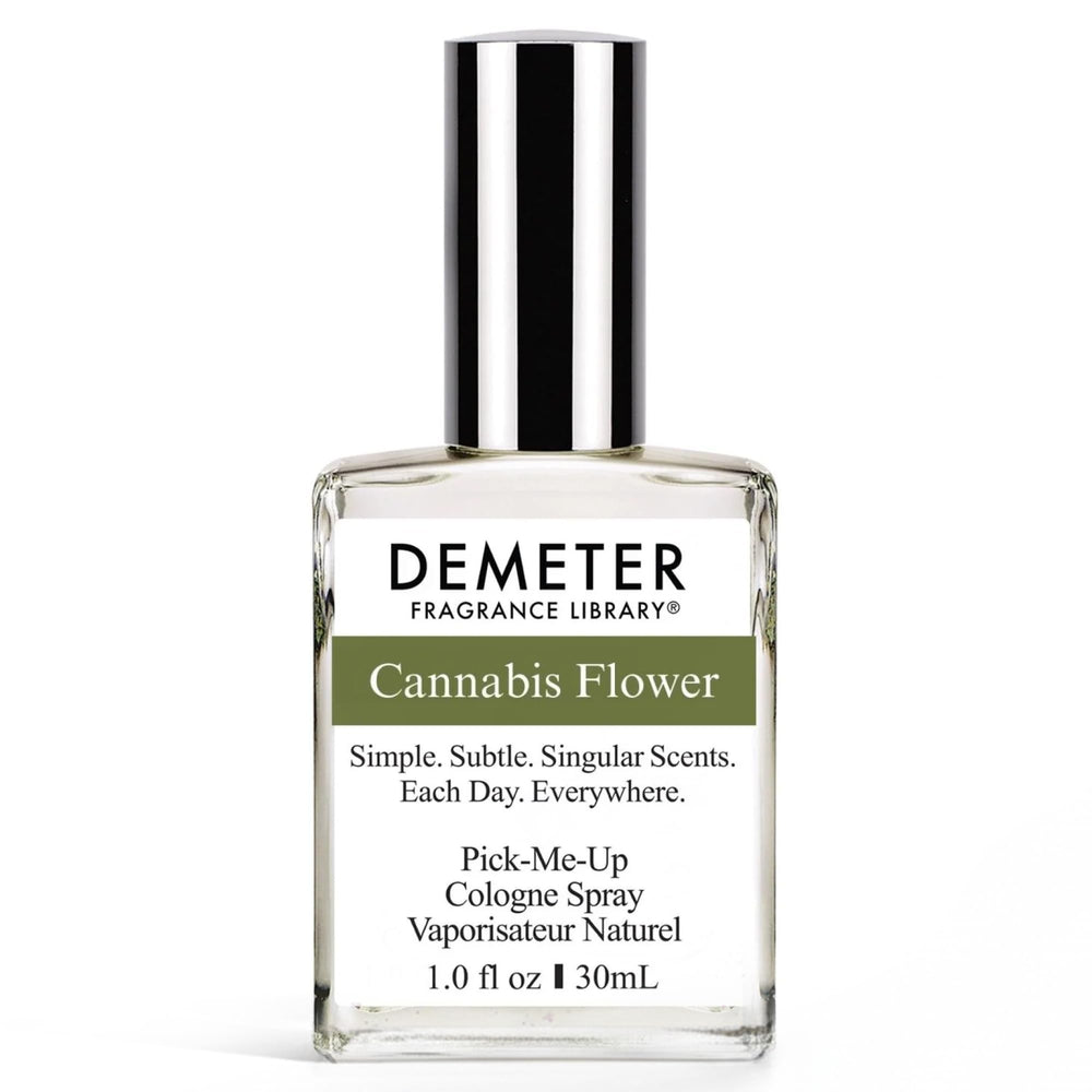 DEMETER Cannabis Flower perfume bottle close-up for everyday unisex wear