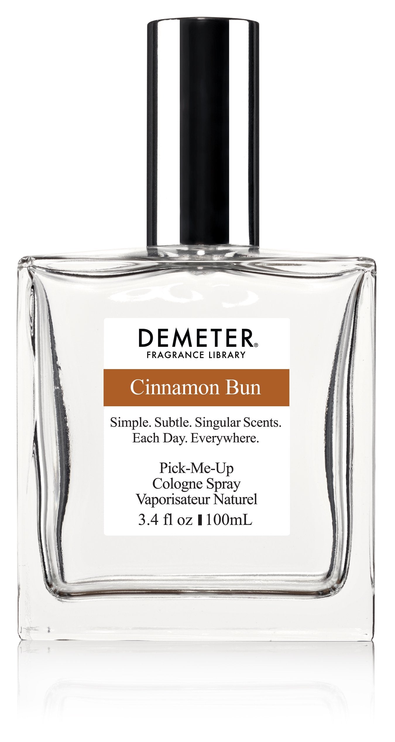 Demeter Cinnamon Bun cologne bottle pour, a warm, comforting scent suitable for daily wear