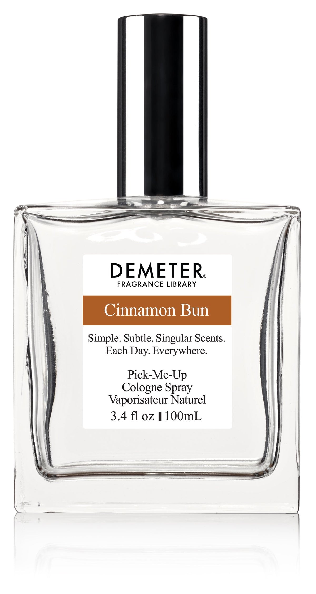 Demeter Cinnamon Bun cologne bottle pour, a warm, comforting scent suitable for daily wear
