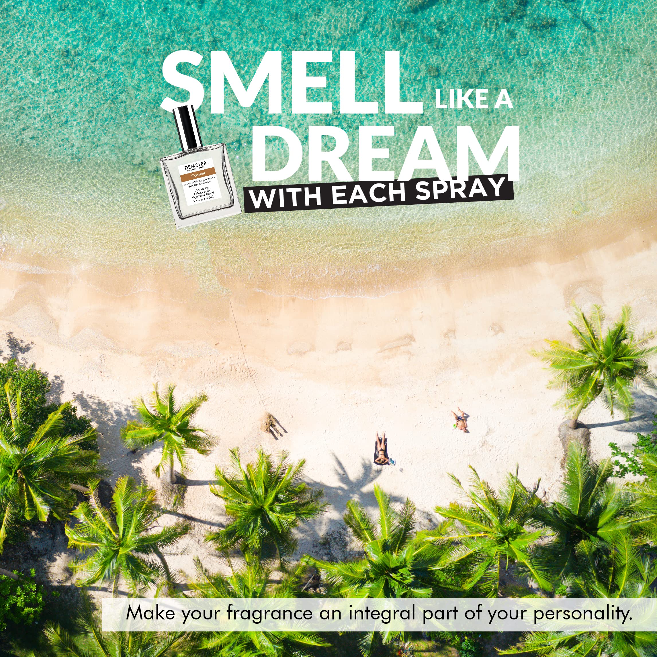DEMETER coconut fragrance ideal for day and evening occasions.