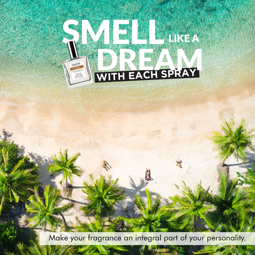 DEMETER coconut fragrance ideal for day and evening occasions.