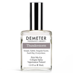DEMETER Thunderstorm bottle front view showing a portable fragrance for on the go