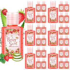 Demissle strawberry baby shower favors with a compact 30ml aloe gel bottle for guests