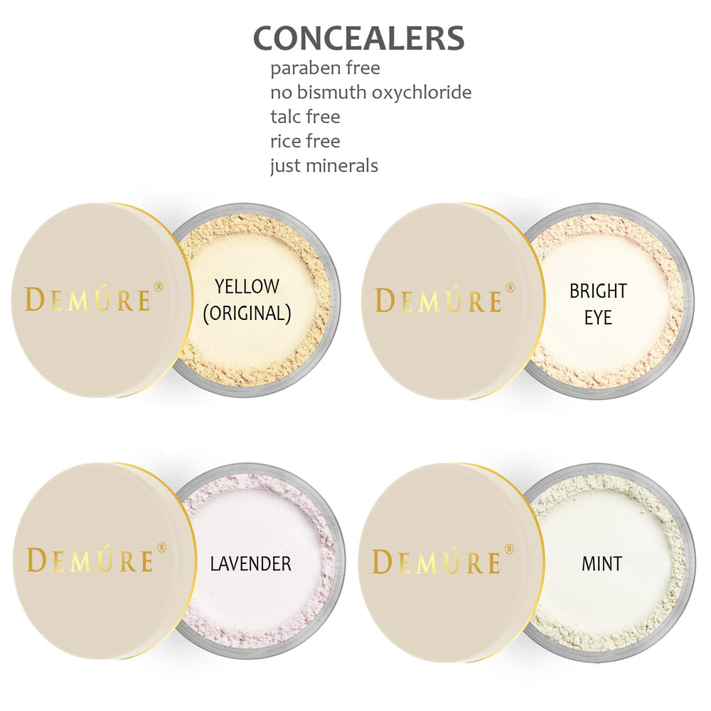 Demure Mineral Concealer close-up texture highlights crushed mineral formula.