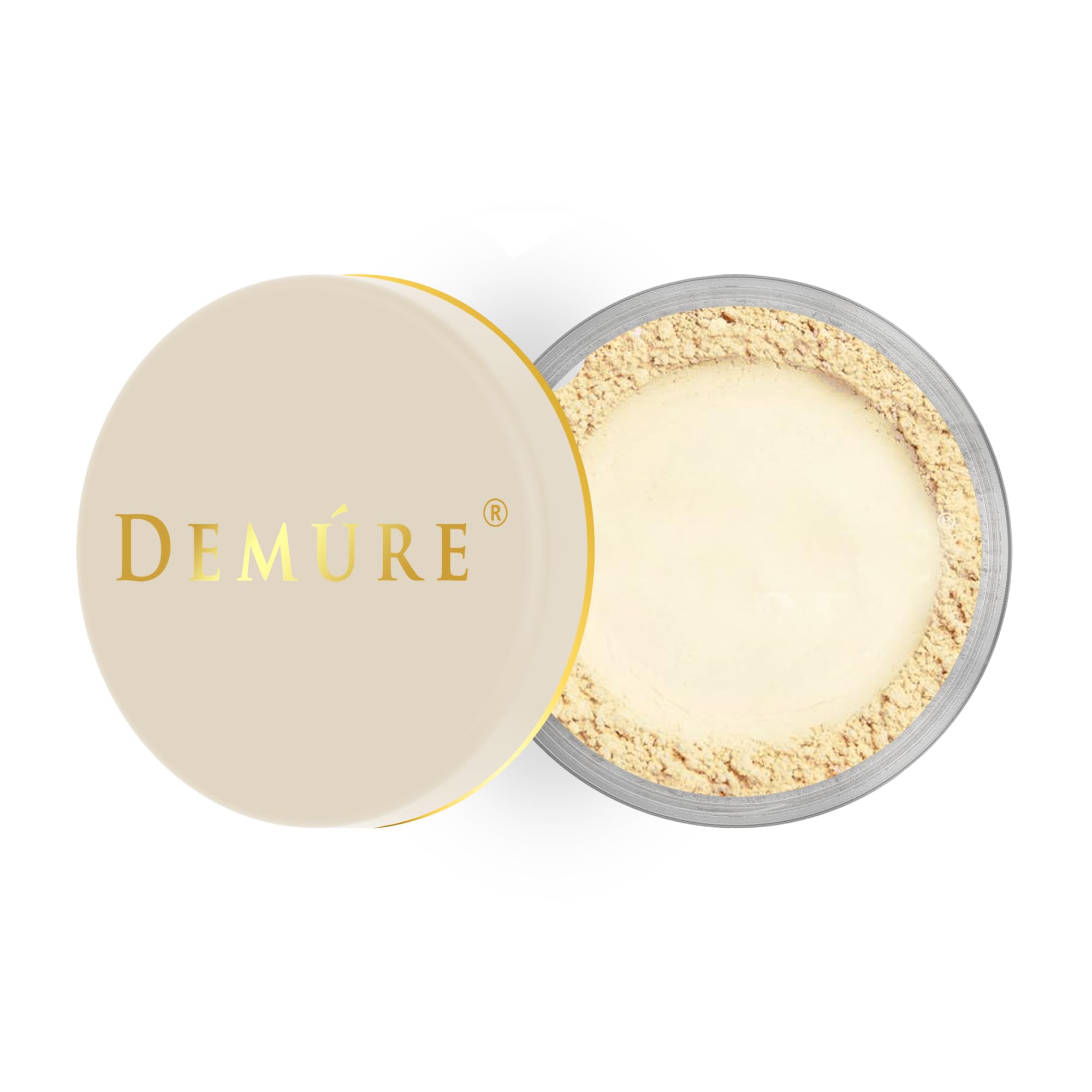 Demure Mineral Concealer swatch on skin showing yellow-toned under-eye brightness