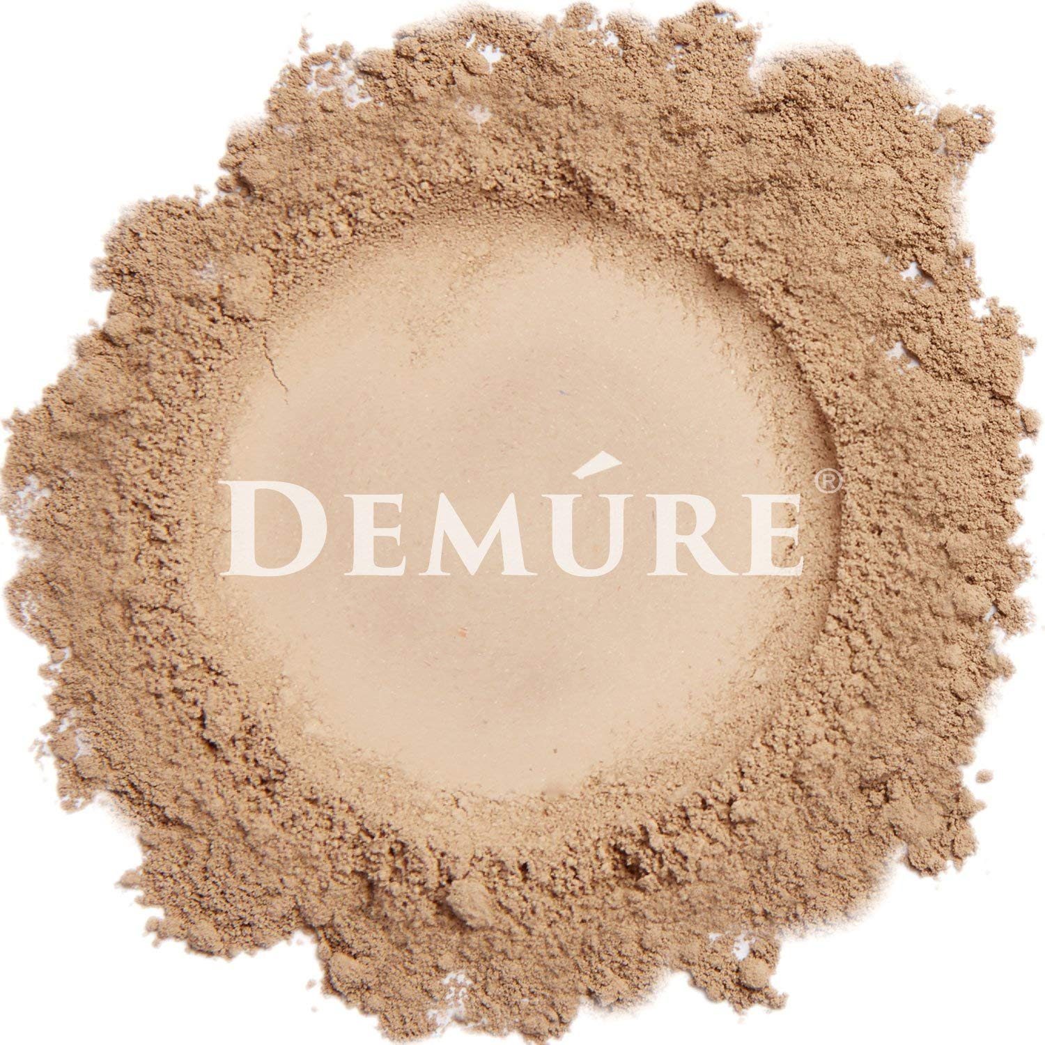 Demure Mineral Foundation swatches reveal rich pigment for buildable coverage.