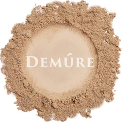 Demure Mineral Foundation swatches reveal rich pigment for buildable coverage.