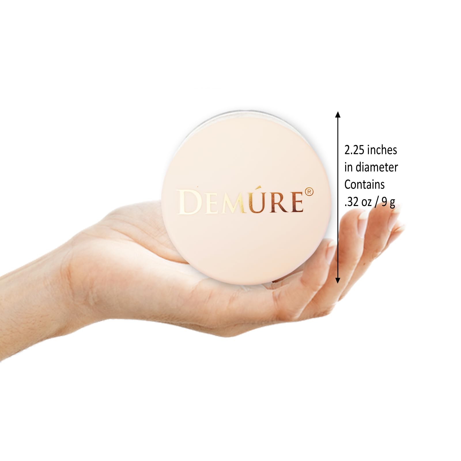 Demure Mineral Loose Powder jar captures finely milled formula for a soft finish.