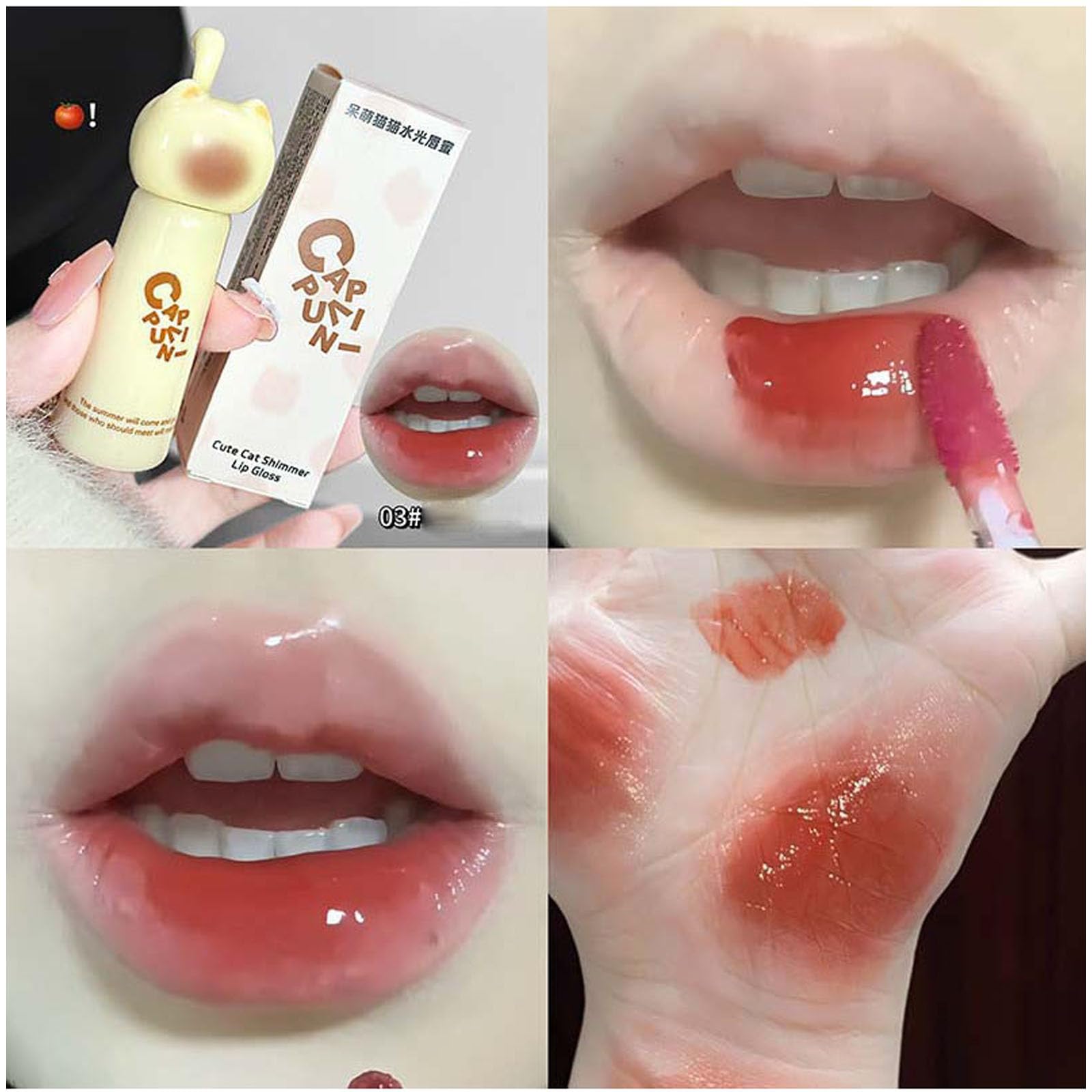 DENESTUP bottle artwork lip gloss shown with elegant packaging for display.