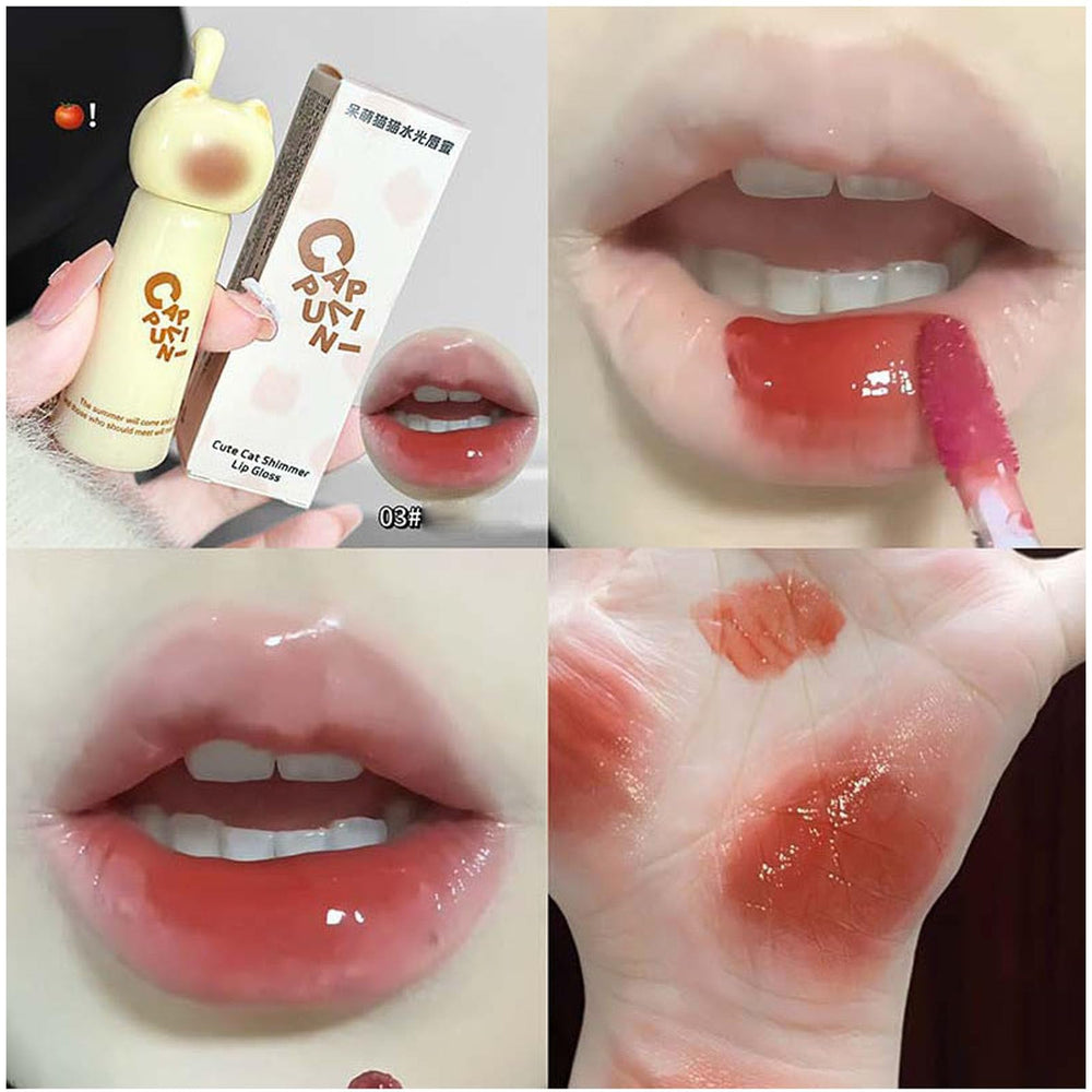 DENESTUP bottle artwork lip gloss shown with elegant packaging for display.