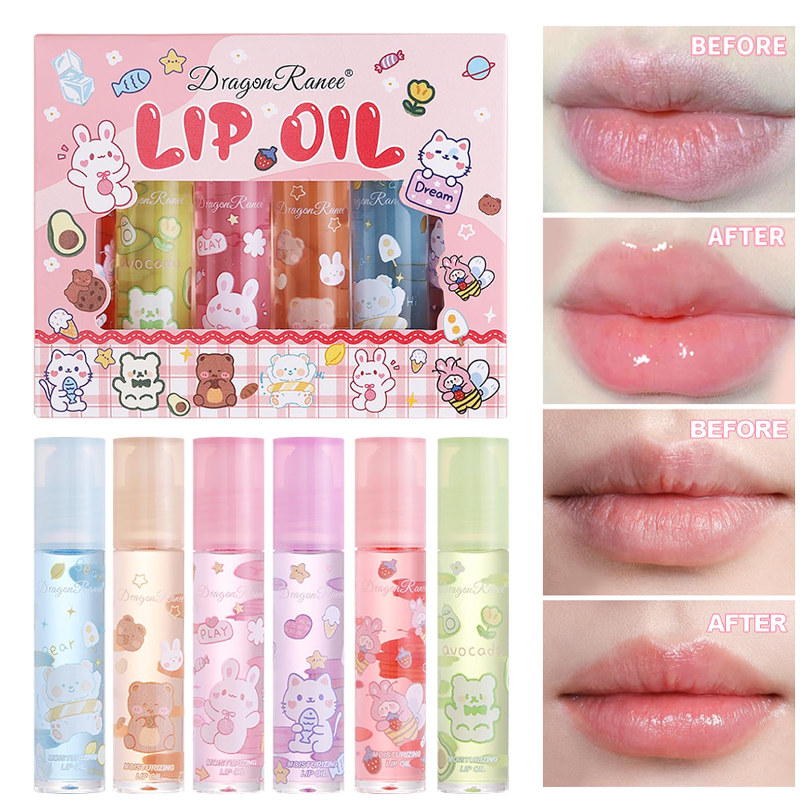 DENESTUP lip gloss application shown for easy, precise touch-ups.