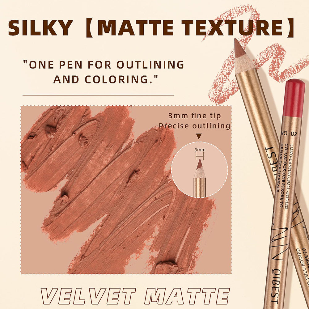 DENESTUP lip liner pencils brown-pink-red shades for versatile lip definition.