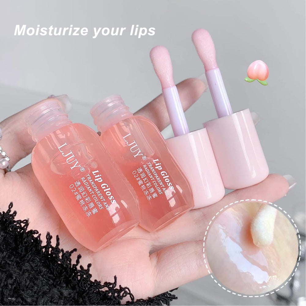 DENESTUP lips glossy shine after application with plump look