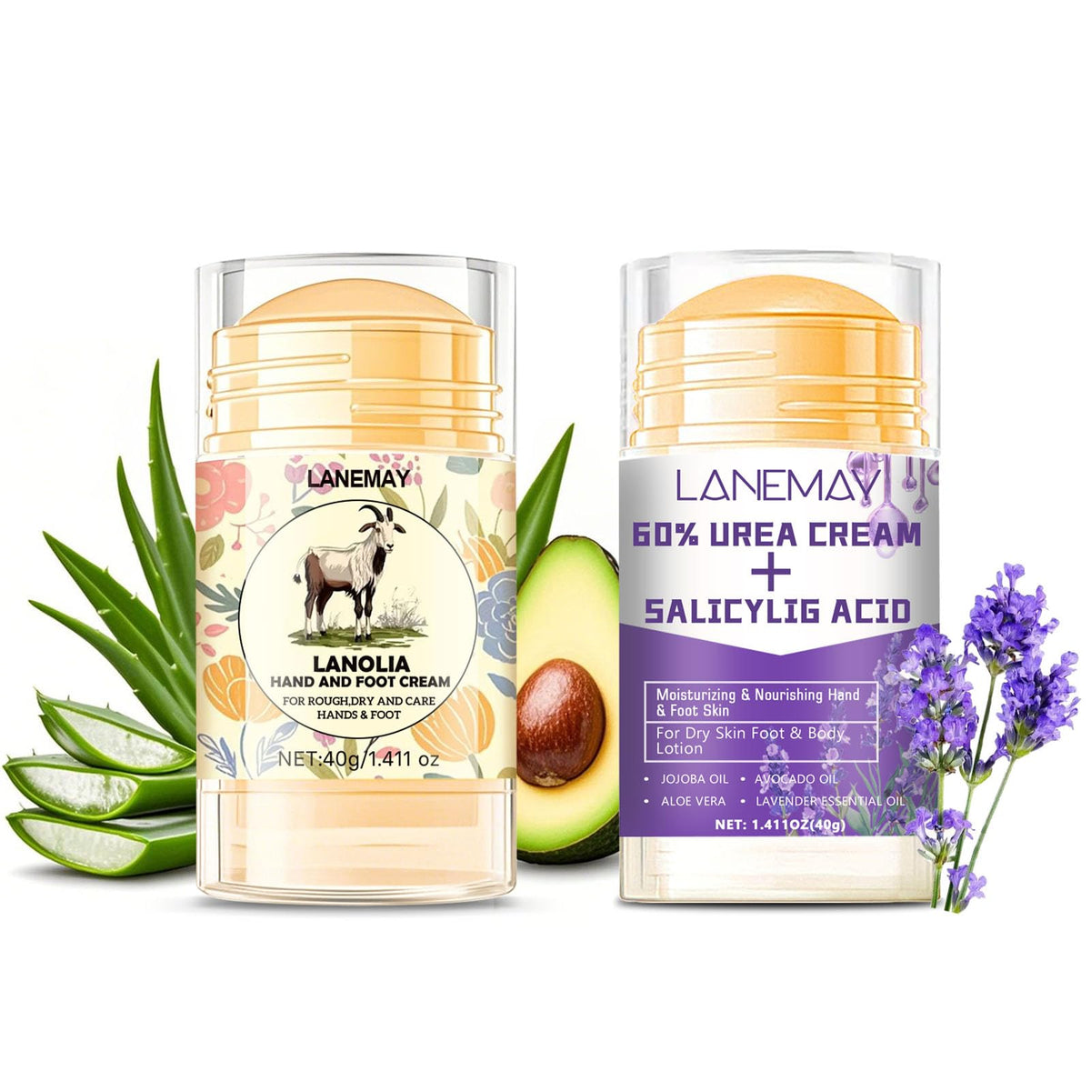 DENESTUP urea cream 60% for cracked heels hydrates and smooths.
