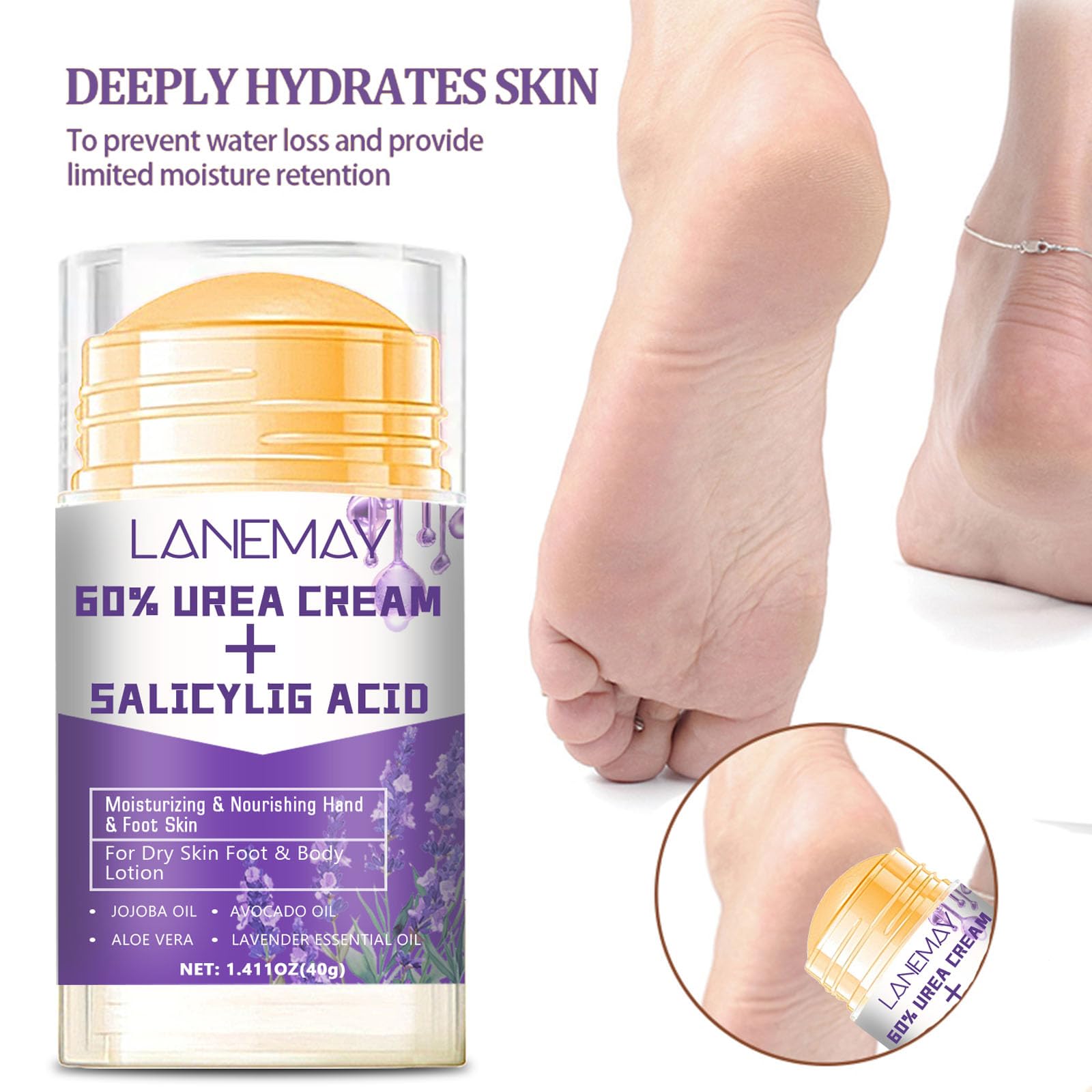 DENESTUP urea cream 60% natural ingredients suitable for sensitive skin.