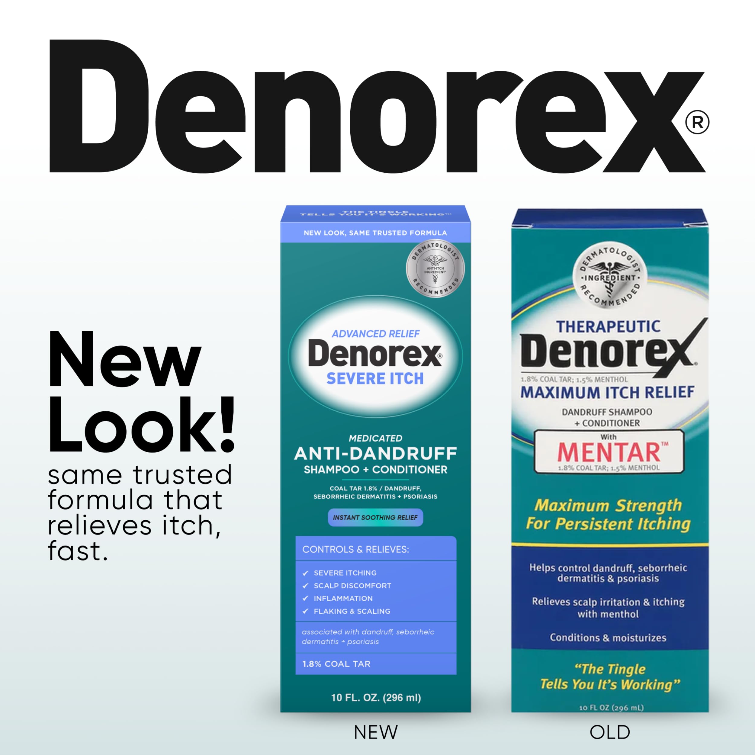 Denorex Advanced Relief conditioner bottle promoting hydration and softness