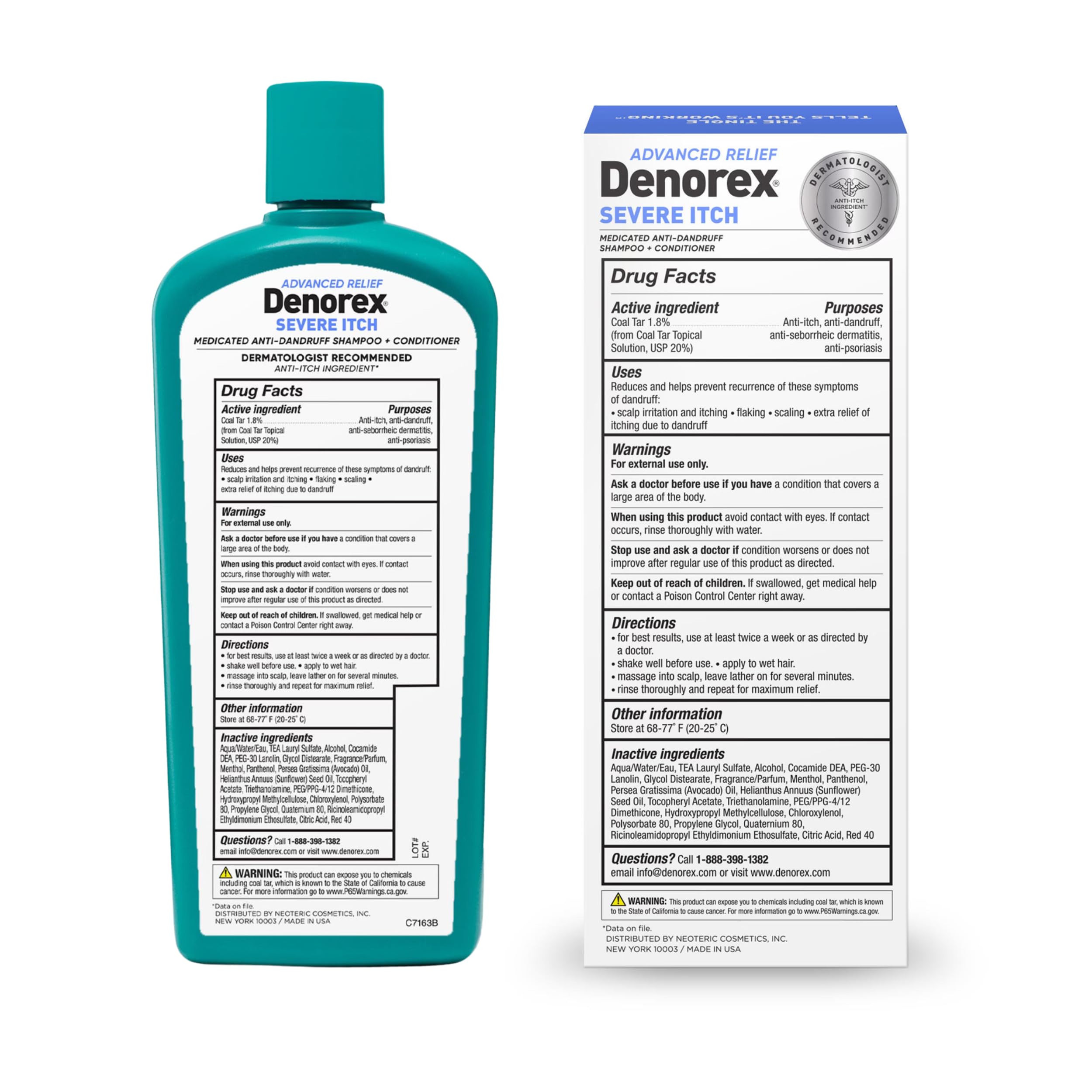 Color-safe Denorex formula supporting scalp comfort and health