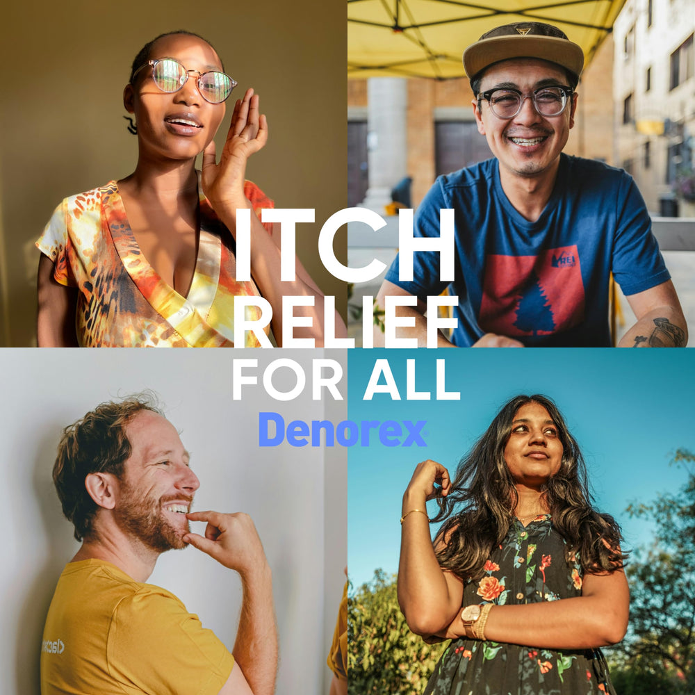 Dermatologist-recommended Denorex bottle signifying trusted relief