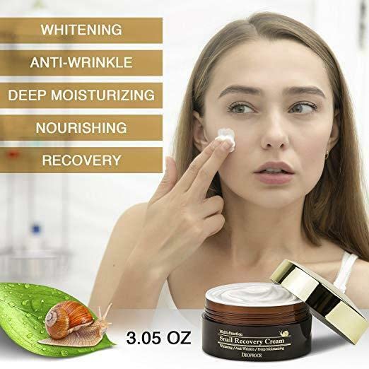 Deoproce Snail Recovery Cream back label with usage directions