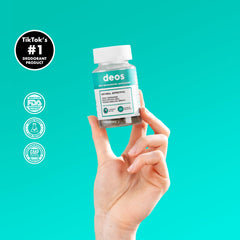 Capsules of DEOS internal deodorant provide natural odor management.