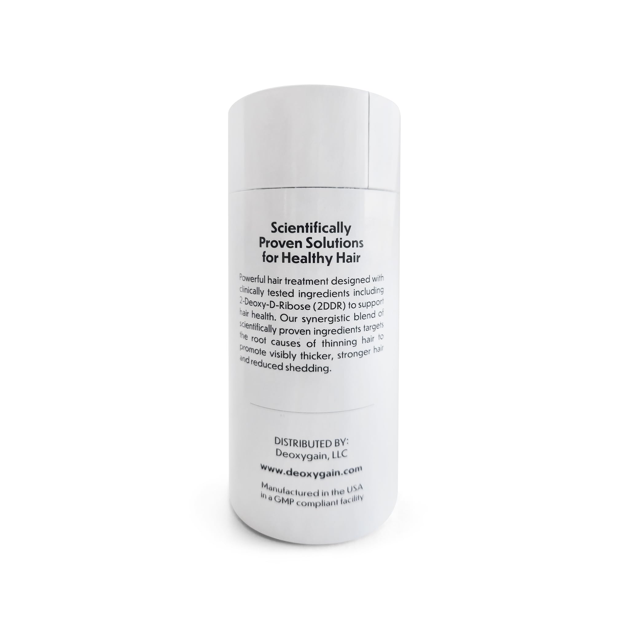 Deoxygain Hair Serum packaging display supports a simple daily routine