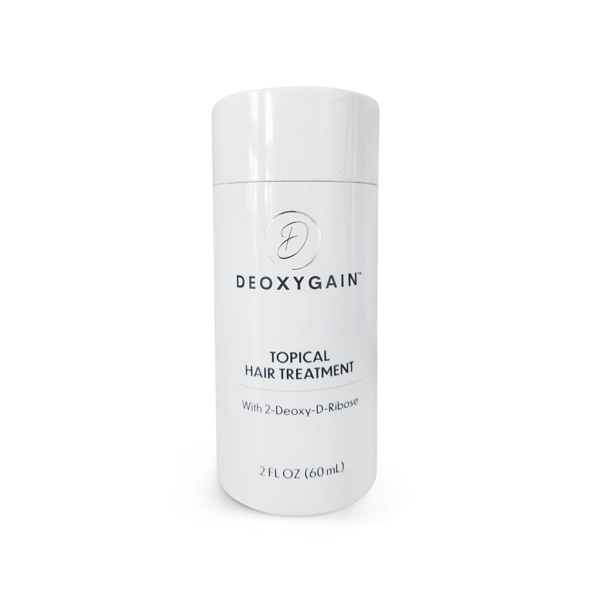 Deoxygain Hair Serum bottle top view emphasizes compact 2oz packaging