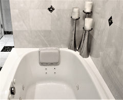 Dependable Industries Essentials non-slip design keeps pillow in place during baths.
