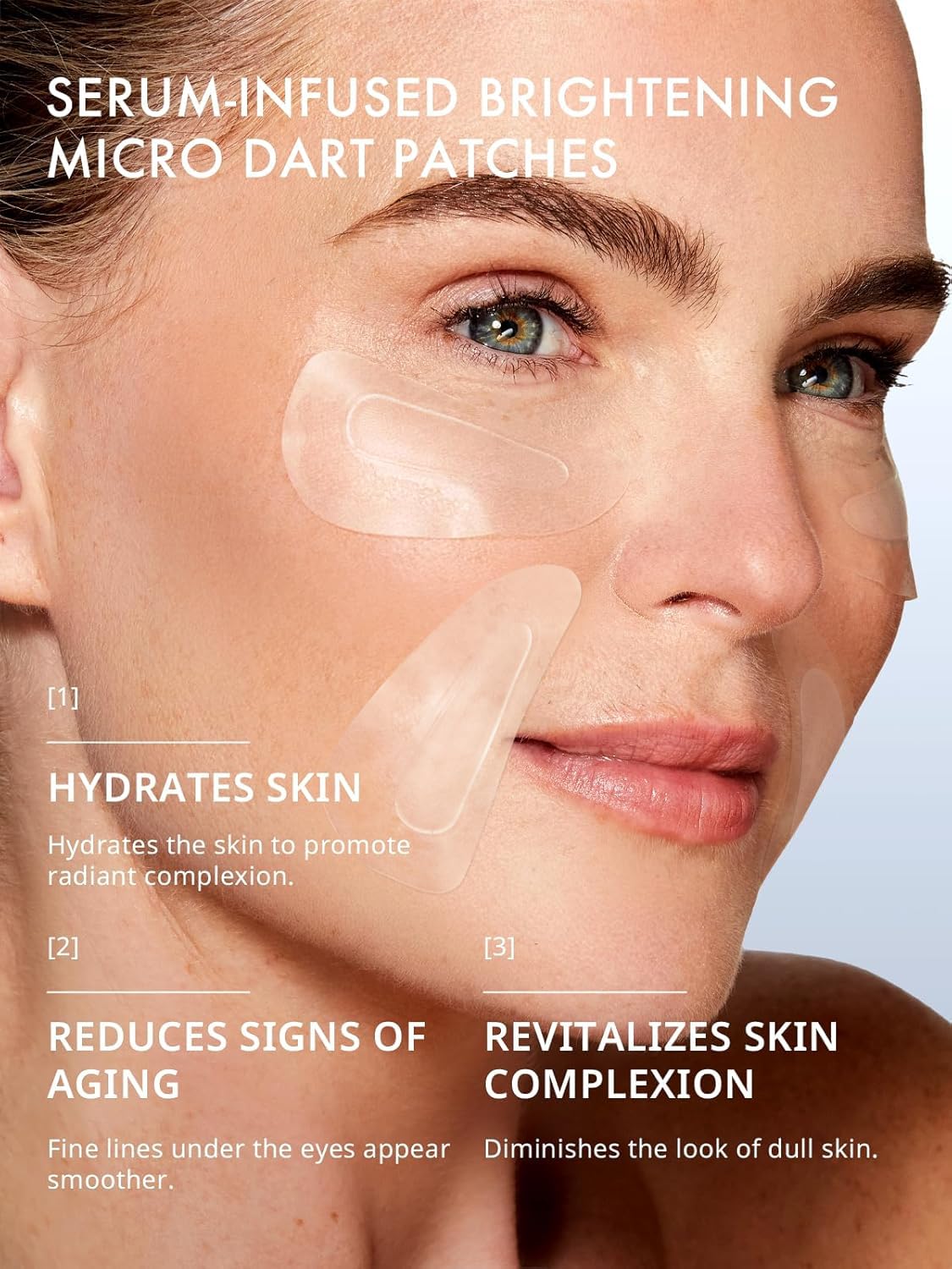 Depology Deepcare+ 4-pair eye mask set designed to hydrate tired eyes.