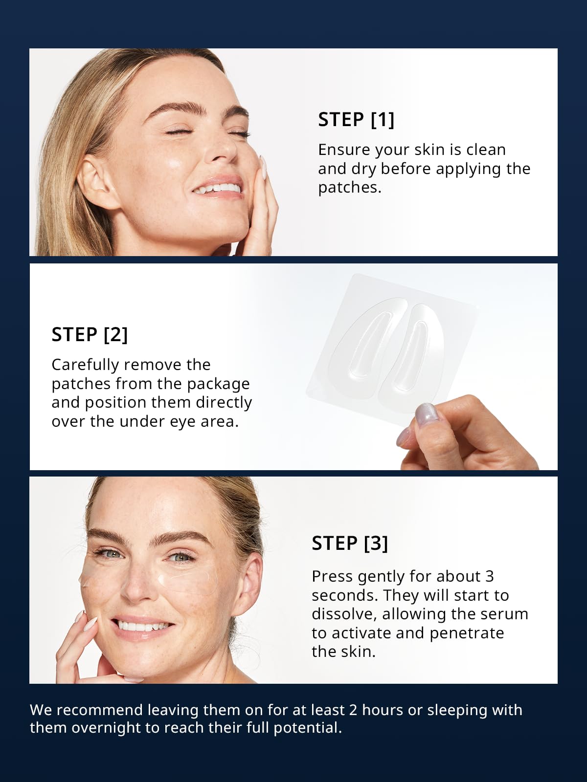 Depology Deepcare+ hydrating eye mask for a rested look.