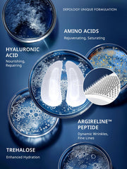 Depology Deepcare+ micro-dart patch dissolving to release serum.