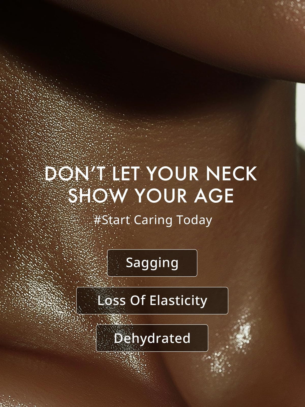 Depology Retinol neck-decollete application demonstrates smooth, refined skin around the jawline area.