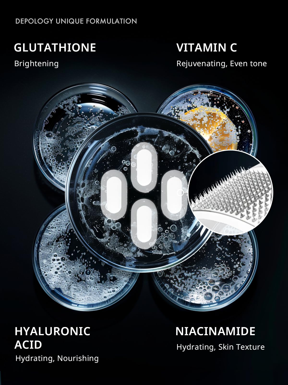 depology Serum-Dart Patches dissolving action demonstrates active delivery to skin