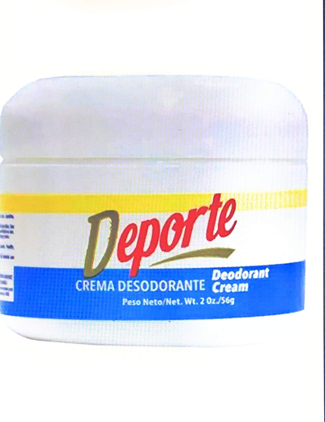 Deporte Deodorant Cream 2oz packaging featuring universal unisex formula.