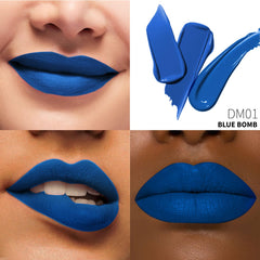 Depuplum Blue Bomb lipstick with precise flocked-tip applicator.